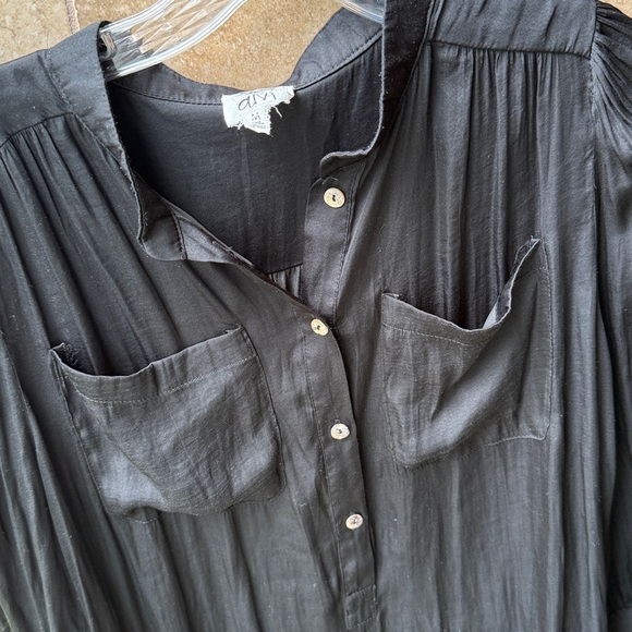 Anthropologie dRA Los Angeles Belted Midi Dress Henley Tunic Pockets Shirttail M - Picture 12 of 14